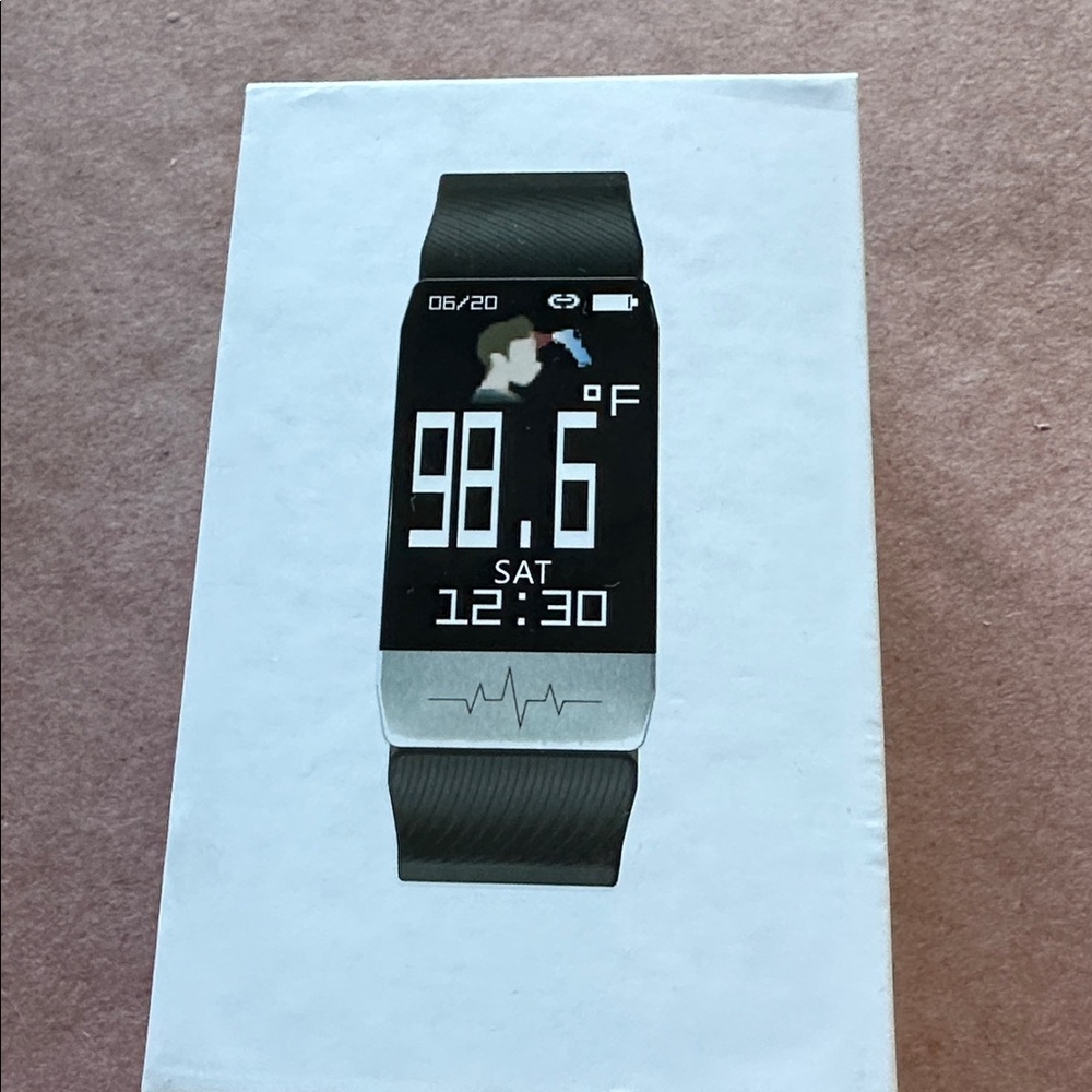 Smartwatch with Heart Rate Monitor - Black